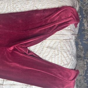 Old Navy Maroon Velvet Leggings